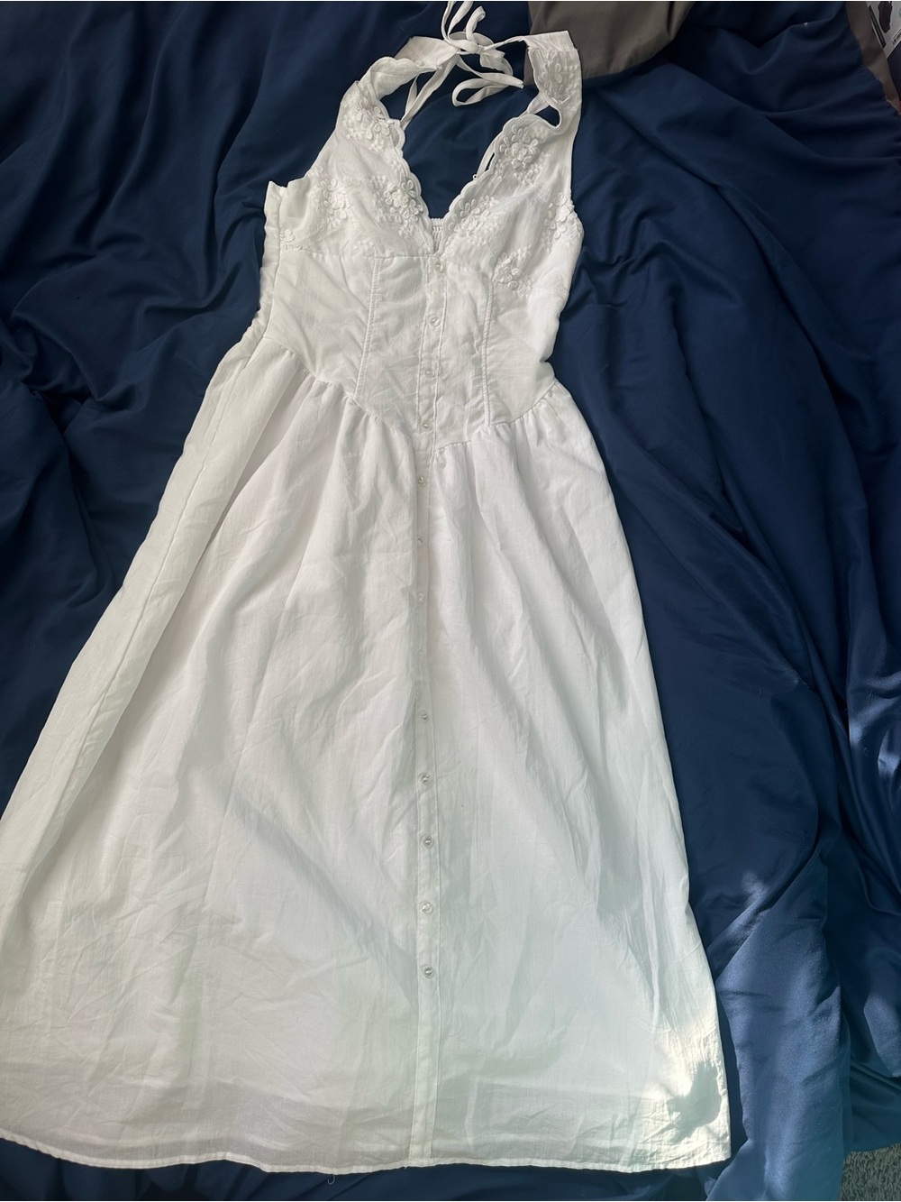 wild fable White Lace-Detail Maxi Dress - Picture 9 of 9